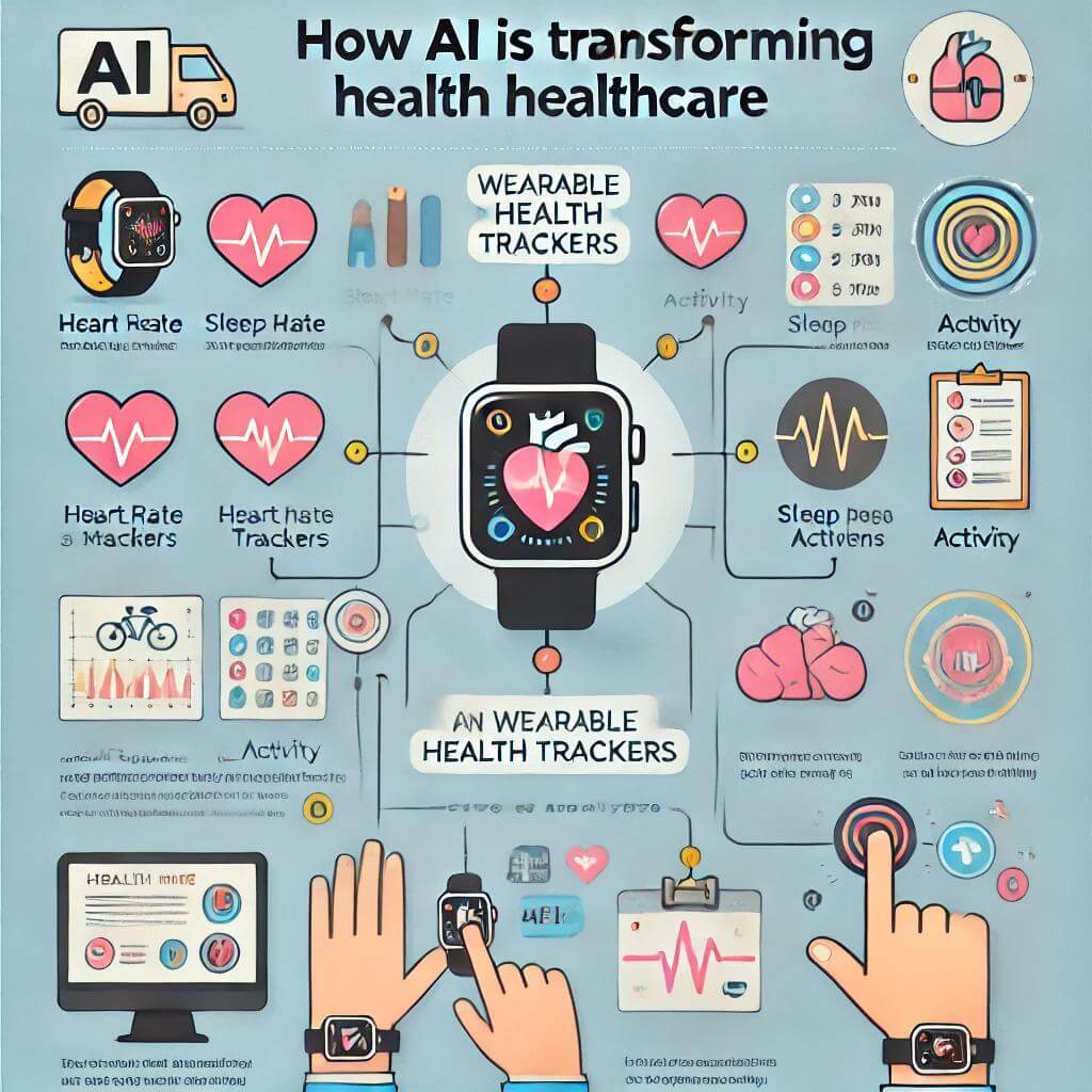 AI in Healthcare infographic